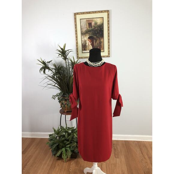 CeCe Women Sheath Dress 4 Short Sleeve With Bows Office Siren Whimsigoth Boho - Picture 1 of 9